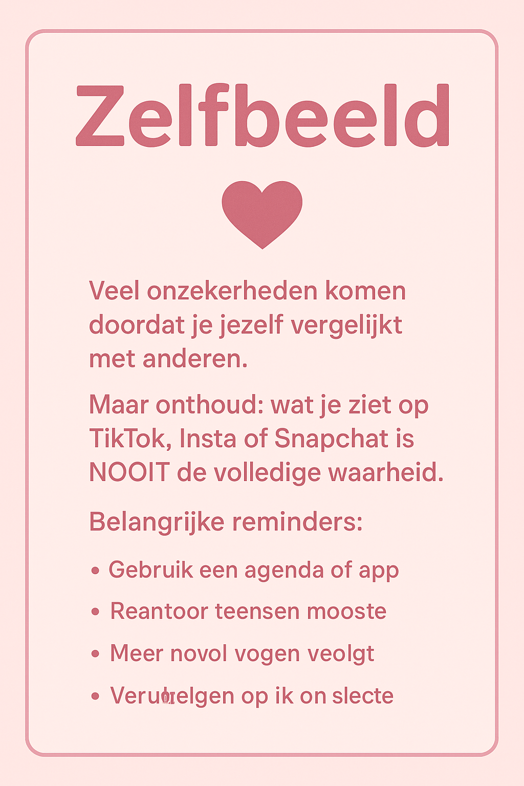 Zelfbeeld illustratie